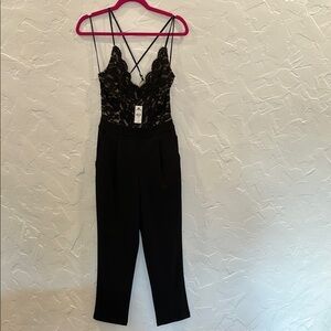 Express Black Lace Jumpsuit